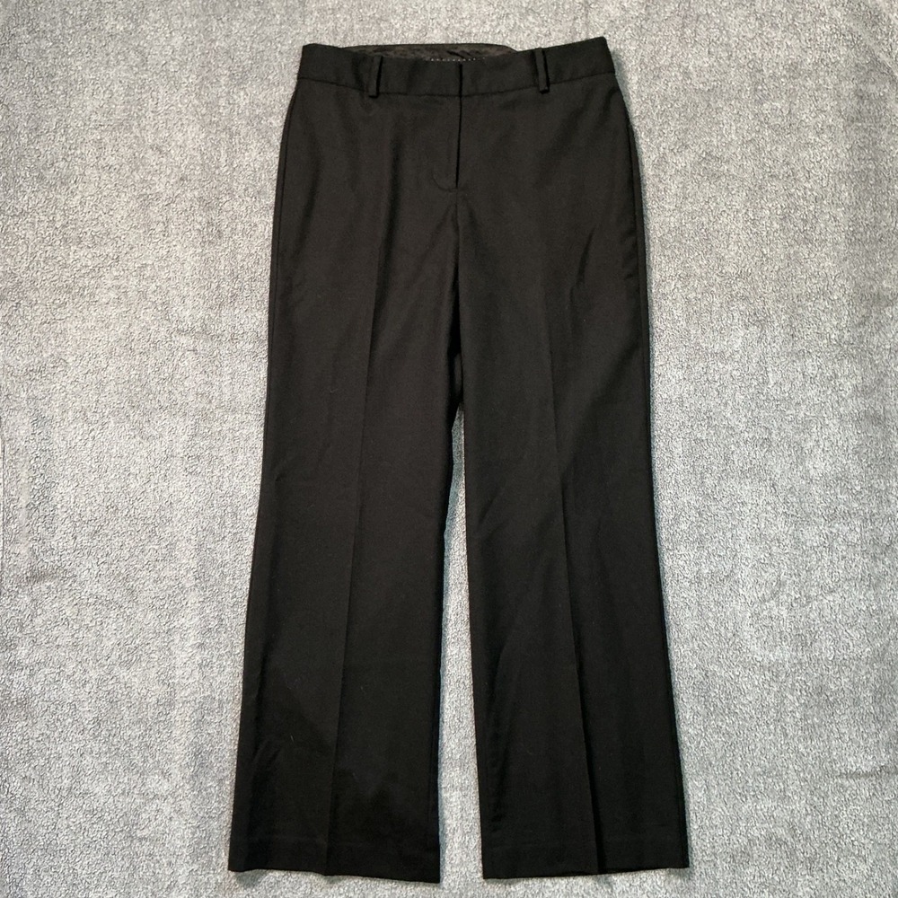 Talbots Heritage Black Wool Blend Straight Leg Dress Pants Trousers Womens 8